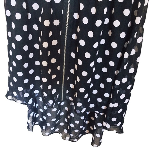 DISNEY D-SIGNED Polka Dot Hi-Lo Skirt With Elastic Waistband Black 14Y/Sz Small - Picture 6 of 8